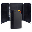 Grid Doctor folding solar panel shown partially opened on white background