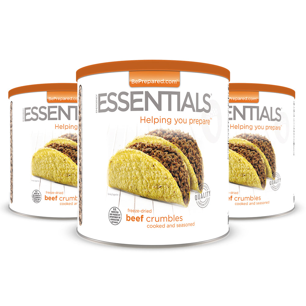 Freeze-Dried Beef Crumbles Large #10 Can (Cooked) 3-Pack