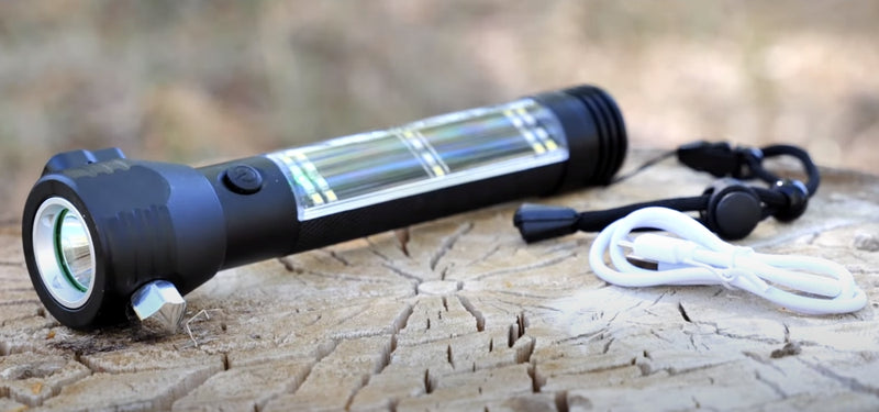 9-in-1 LED Solar Flashlight / Power Bank & Multi-Tool  (Checkout Special Offer) (7362686812300)