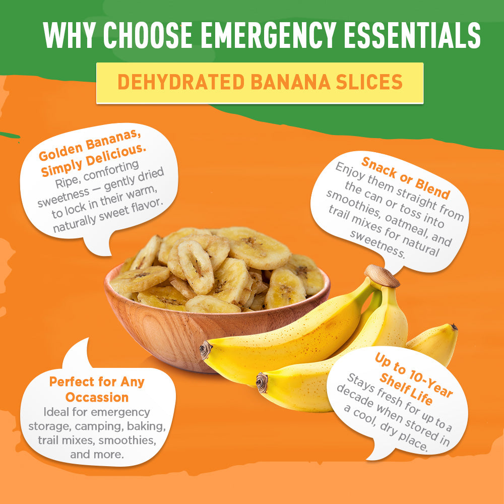 Emergency Essentials® Dehydrated Banana Slices Large #10 Can