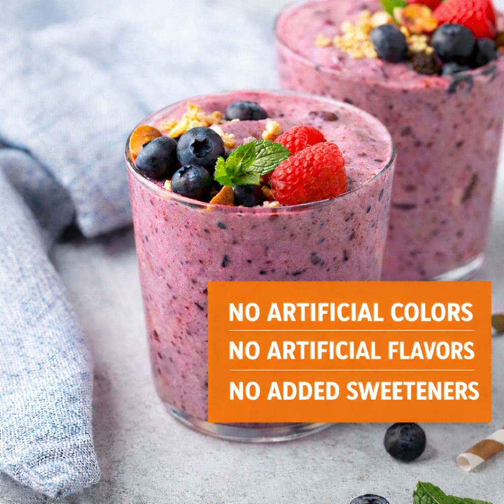 NO ARTIFICIAL COLORS.
NO ARTIFICIAL FLAVORS.
NO ADDED
SWEETENERS.