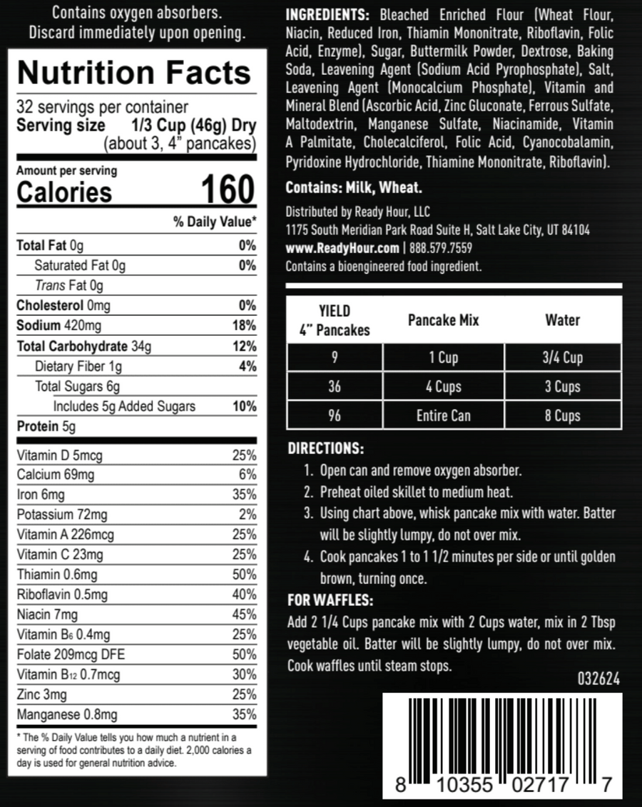 Ready Hour Buttermilk Pancake Mix #10 Can