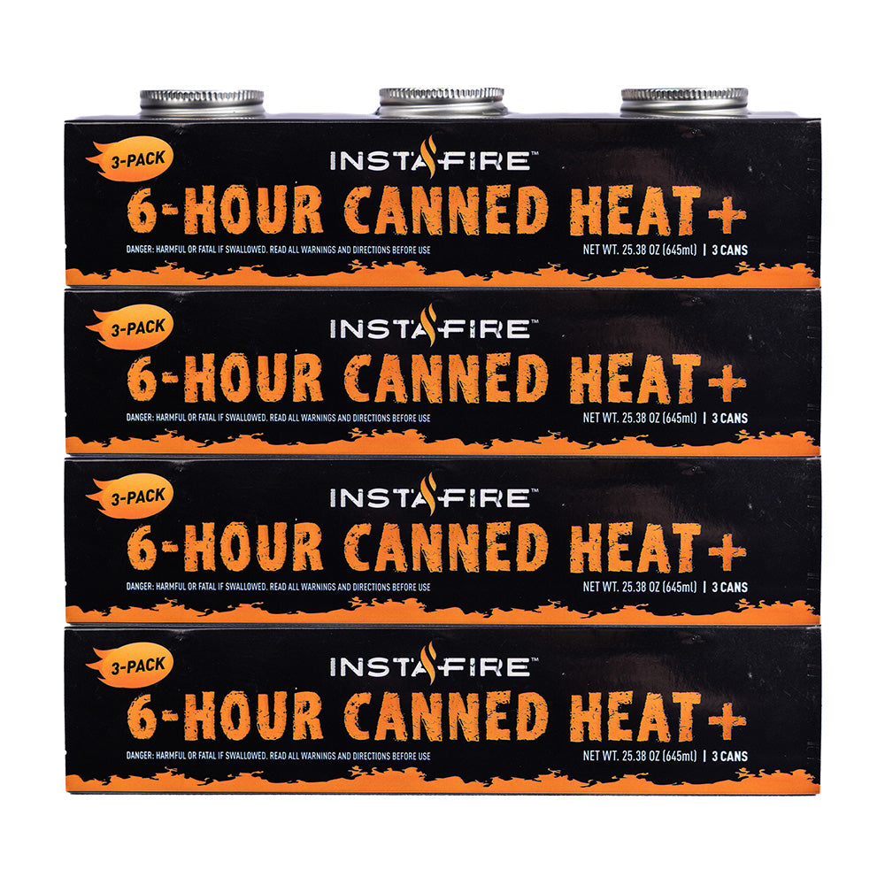 Canned Heat+ Extra Hot & Cooking Fuel by InstaFire (3-pack)