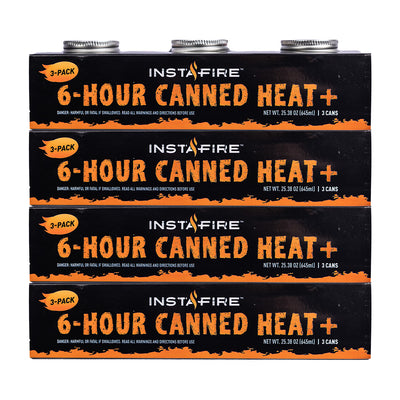 Canned Heat+ Extra Hot & Cooking Fuel by InstaFire (3-pack)