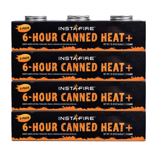 Canned Heat+ Extra Hot & Cooking Fuel by InstaFire (3-pack)