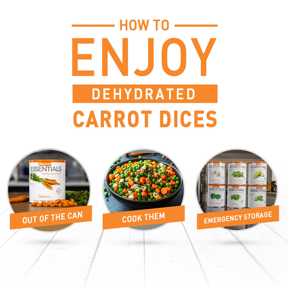 Emergency Essentials® Carrot Dices Large #10 Can