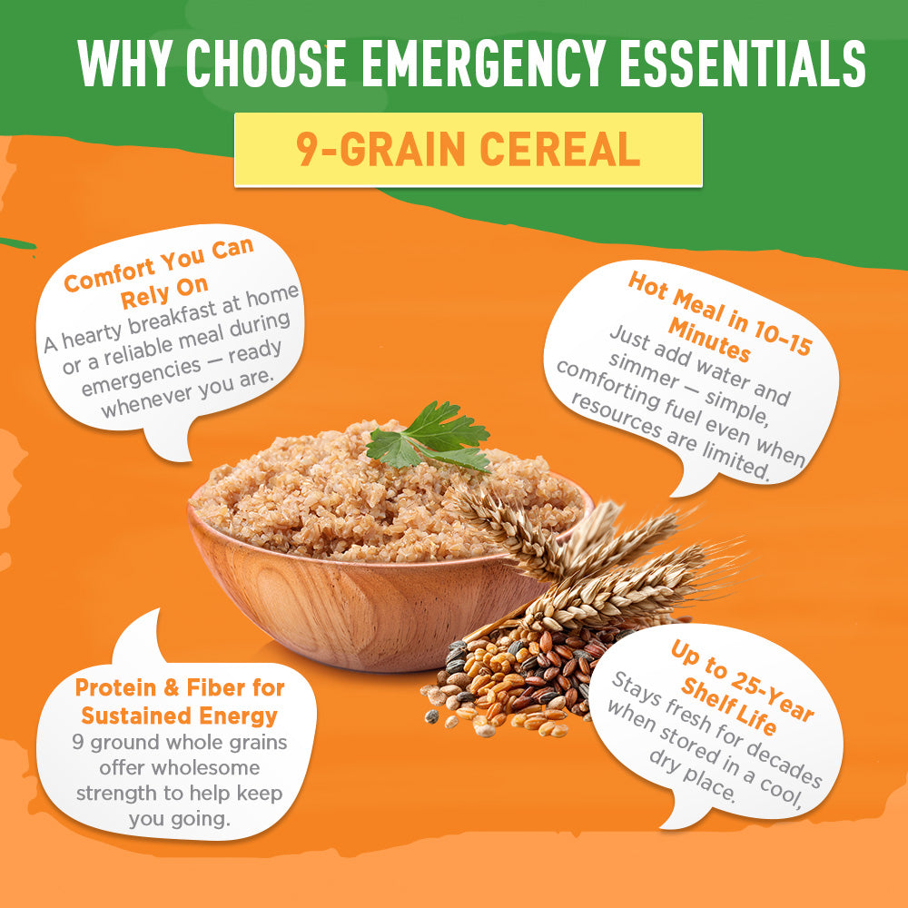 Emergency Essentials® 9-Grain Cereal Large #10 Can