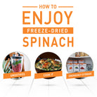 Instructions on how to enjoy freeze-dried spinach