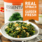 Plate of green salad with spinach