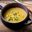 Bowl of corn chowder