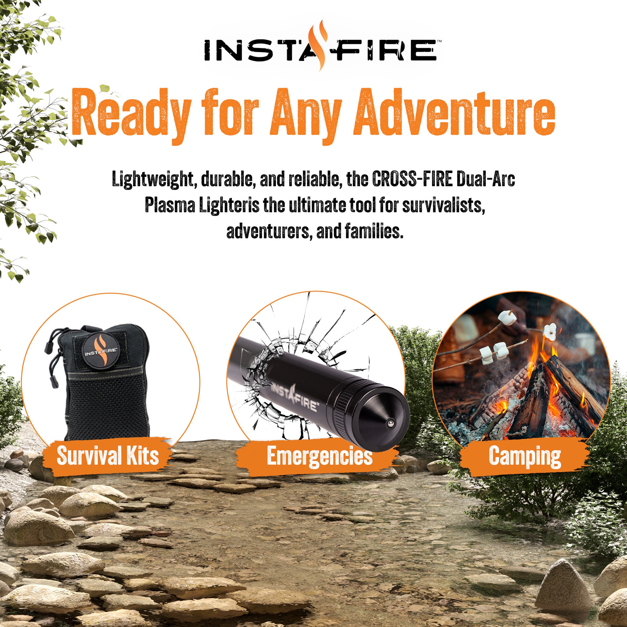 CROSS-FIRE® Dual-Arc Plasma Lighter by InstaFire