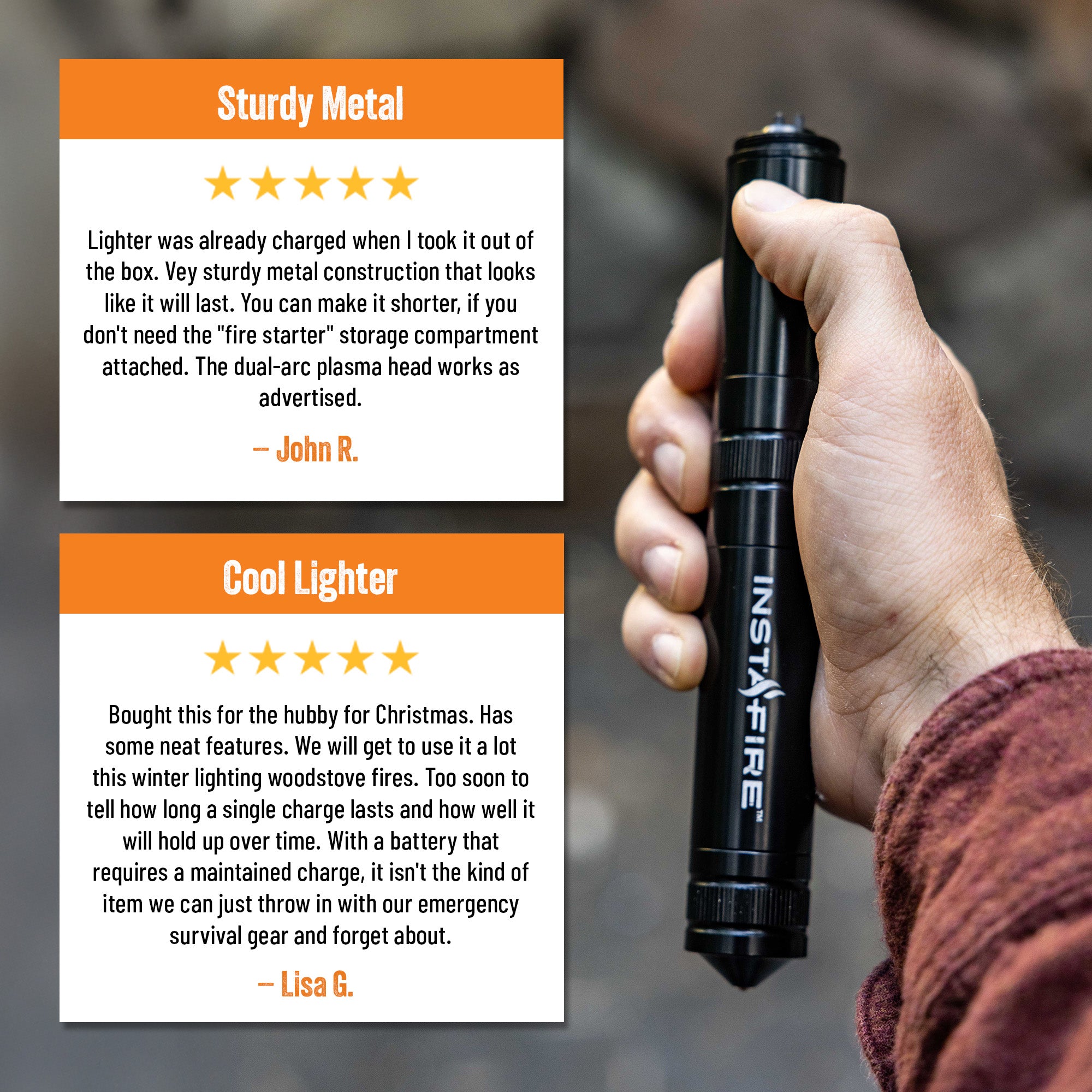 CROSS-FIRE® Dual-Arc Plasma Lighter by InstaFire