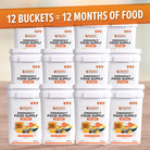 12 Buckets = 12 Months of Food