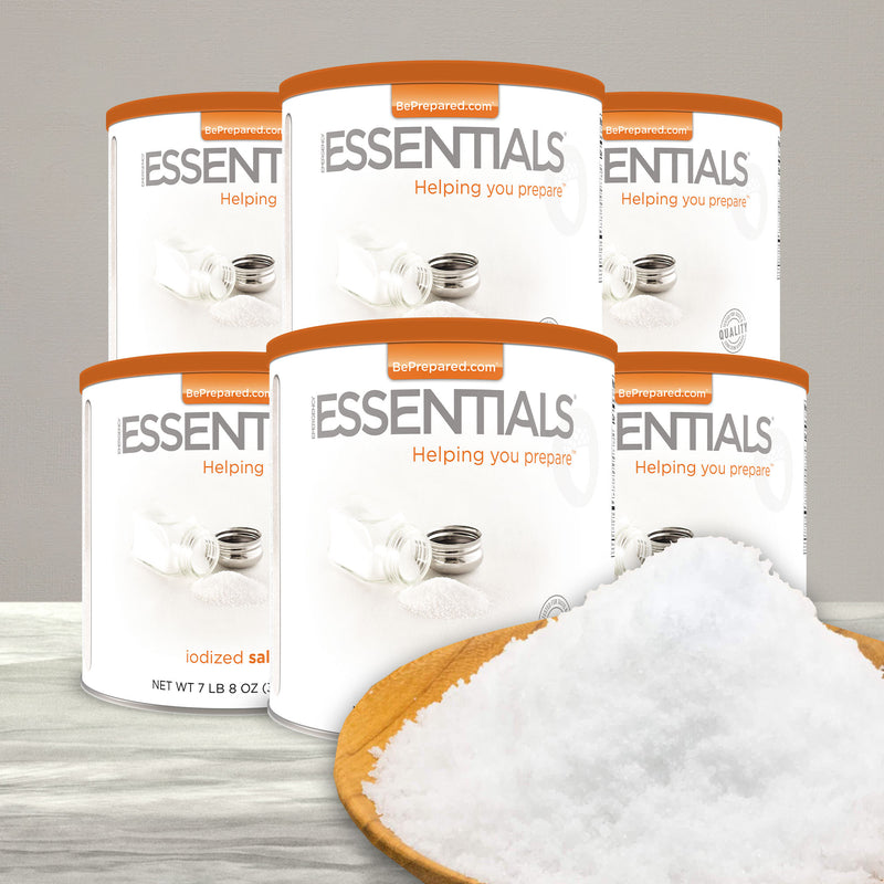 Emergency Essentials® Iodized Salt (6-Can Case) (7407832793228)
