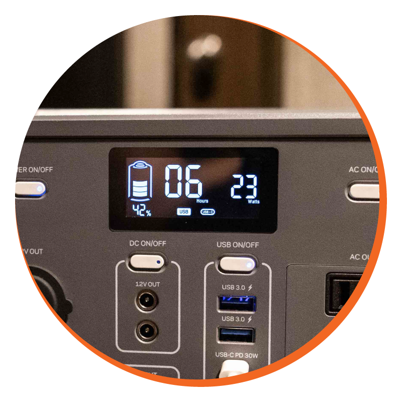Close up of the Grid Doctor 300 screen