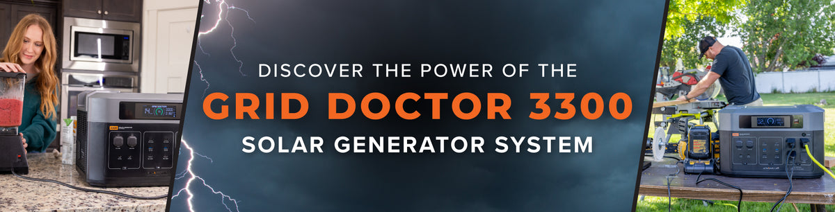 Discover the power of the Grid Doctor 3300 Solar Generator System