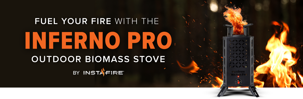 Fuel your fire with the Inferno Pro Outdoor Biomass Stove by InstaFire