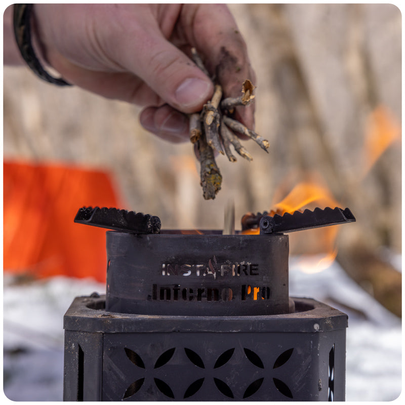 Adding sticks as fuel to the Inferno Pro