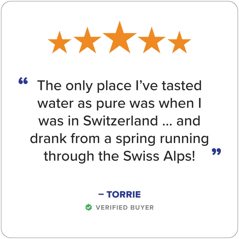 Five-star review for the Alexapure Pro