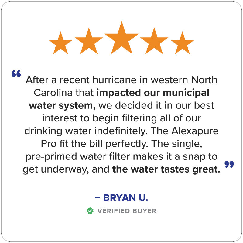 Five-star review for the Alexapure Pro