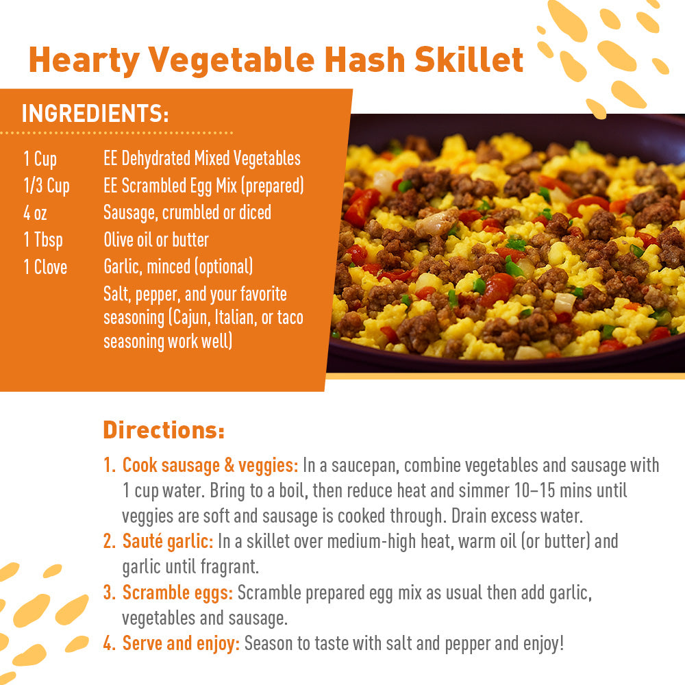 Hearty Vegetable Hash Skillet recipe card