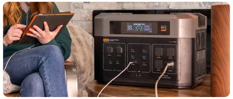 Grid Doctor 3300 powering household electronics