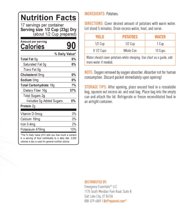 Emergency Essentials® Freeze-Dried Potato Dices Large #10 Can