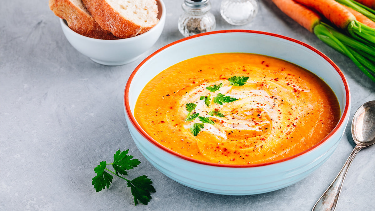 Creamy Carrot Soup in a Bowl