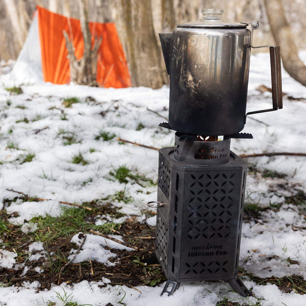 Inferno Pro Stove with Chimney Grill Attachment from InstaFire