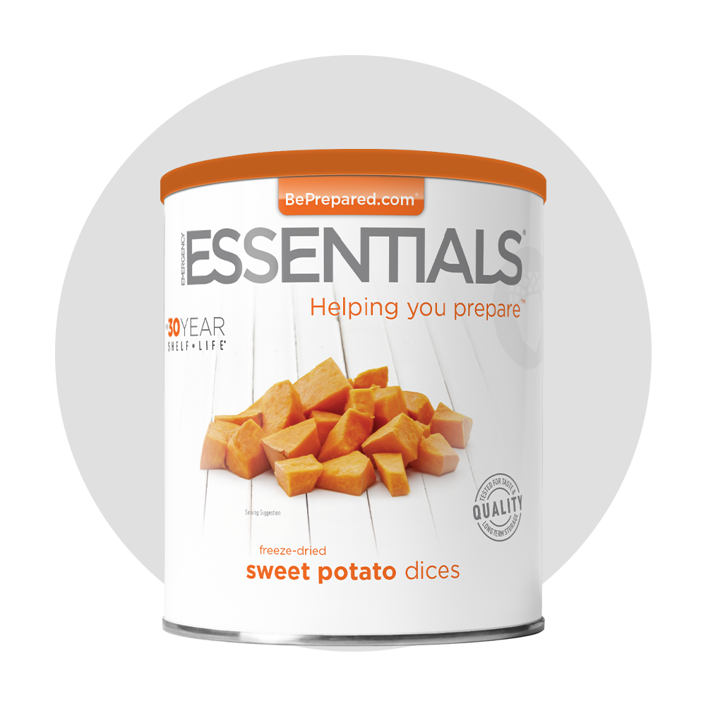 Emergency Essentials® Freeze-Dried Sweet Potato Dices with Peel Large #10 Can