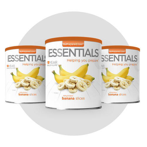 3 Pack of Dehydrated Banana Slices