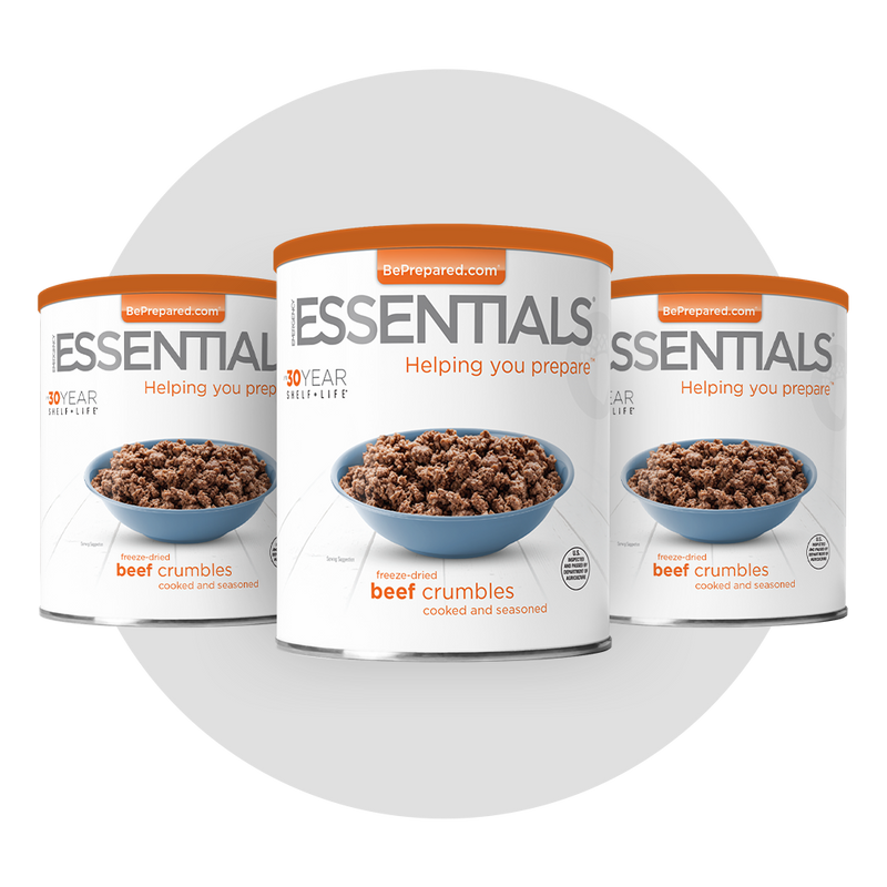 3 Pack of Freeze-Dried Beef Crumbles