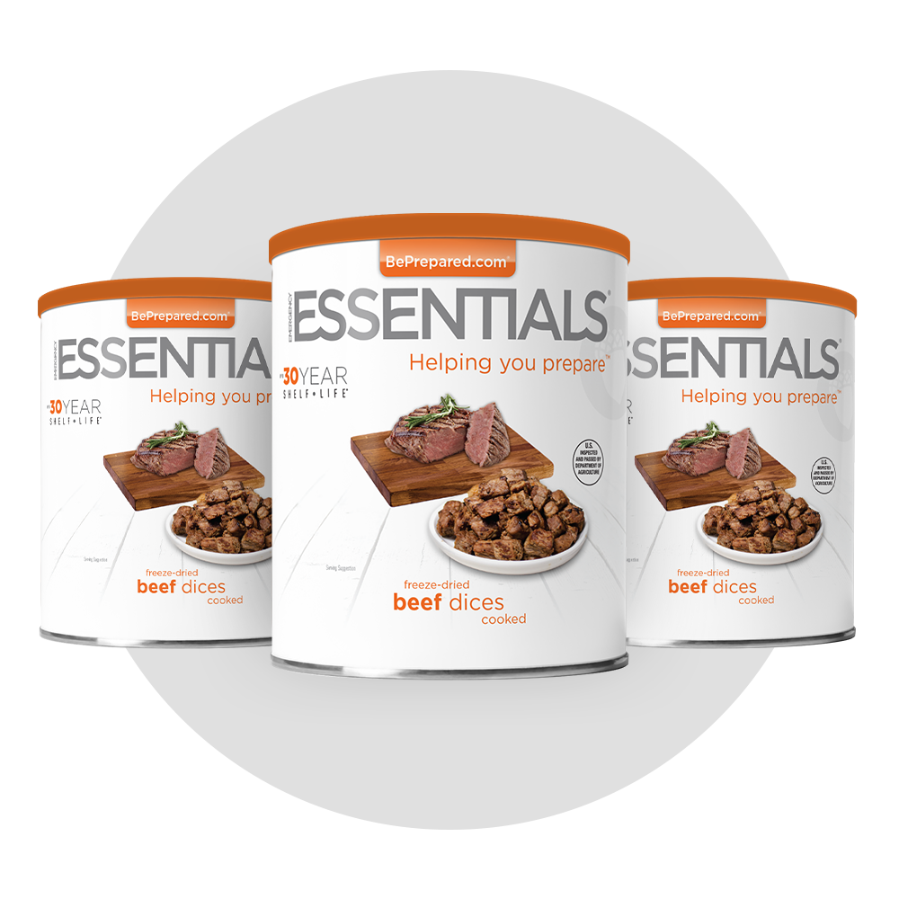 Emergency Essentials® Freeze-Dried Beef Dices Large #10 Can (Cooked)