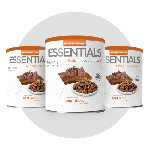 3 Pack of Freeze-Dried Beef Dices