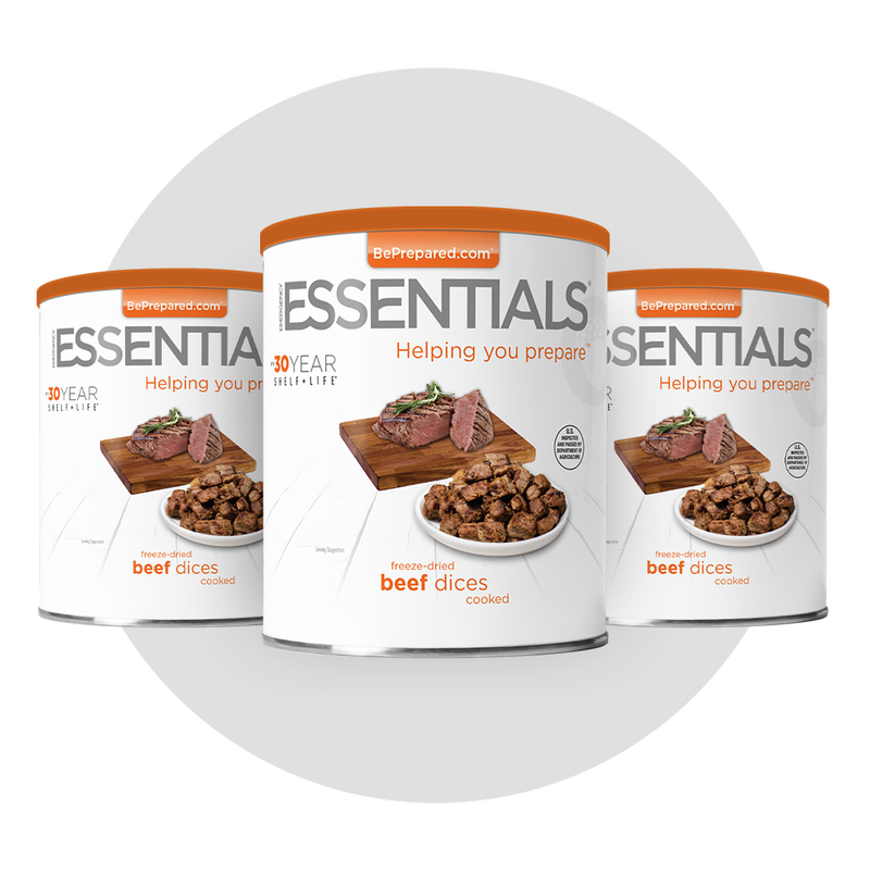 3 Pack of Freeze-Dried Beef Dices