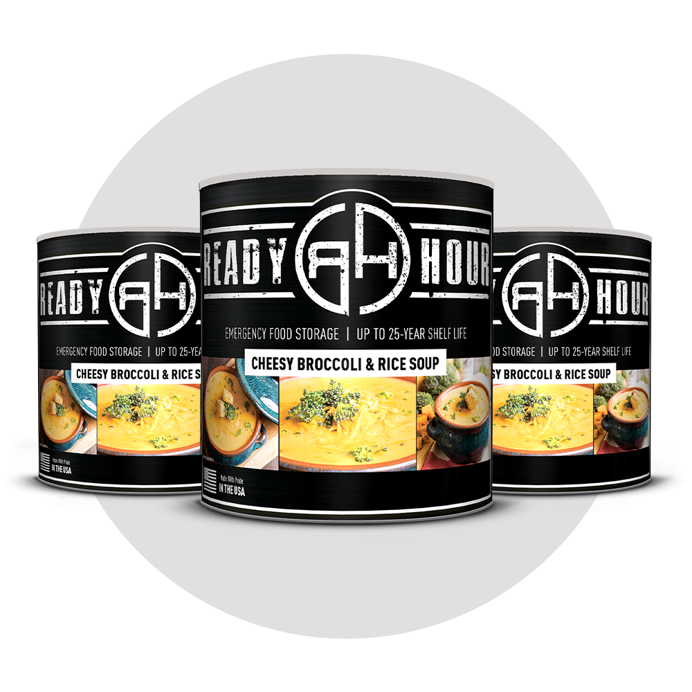 NEW - Ready Hour Cheesy Broccoli and Rice Soup #10 Can (23 servings)