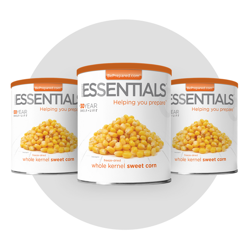 3 Pack of Freeze-Dried Whole Kernel Sweet Corn