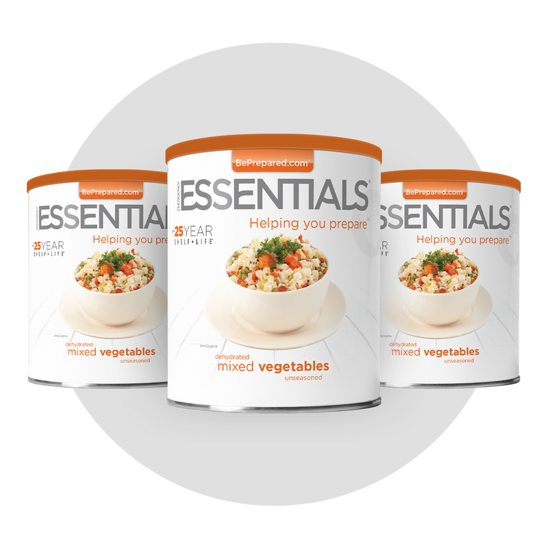 3 Pack of Dehydrated Mixed Vegetables