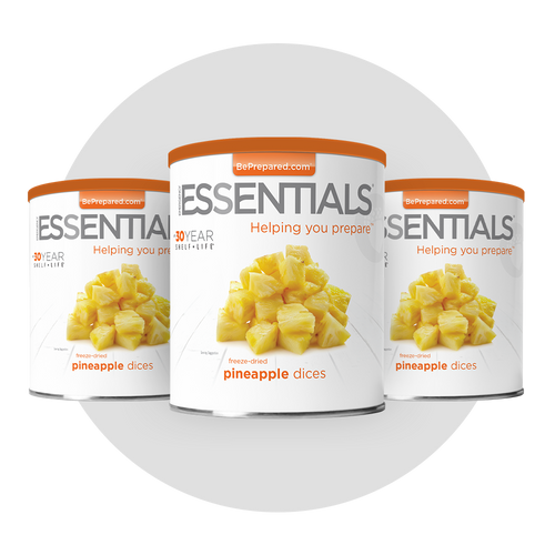 3 Pack of Freeze-Dried Pineapple Dices