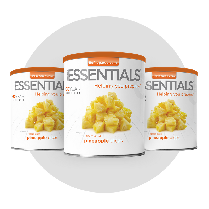 3 Pack of Freeze-Dried Pineapple Dices