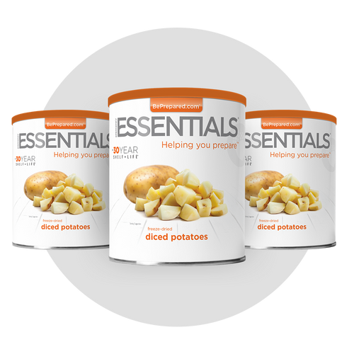 3 Pack of Freeze-Dried Diced Potatoes