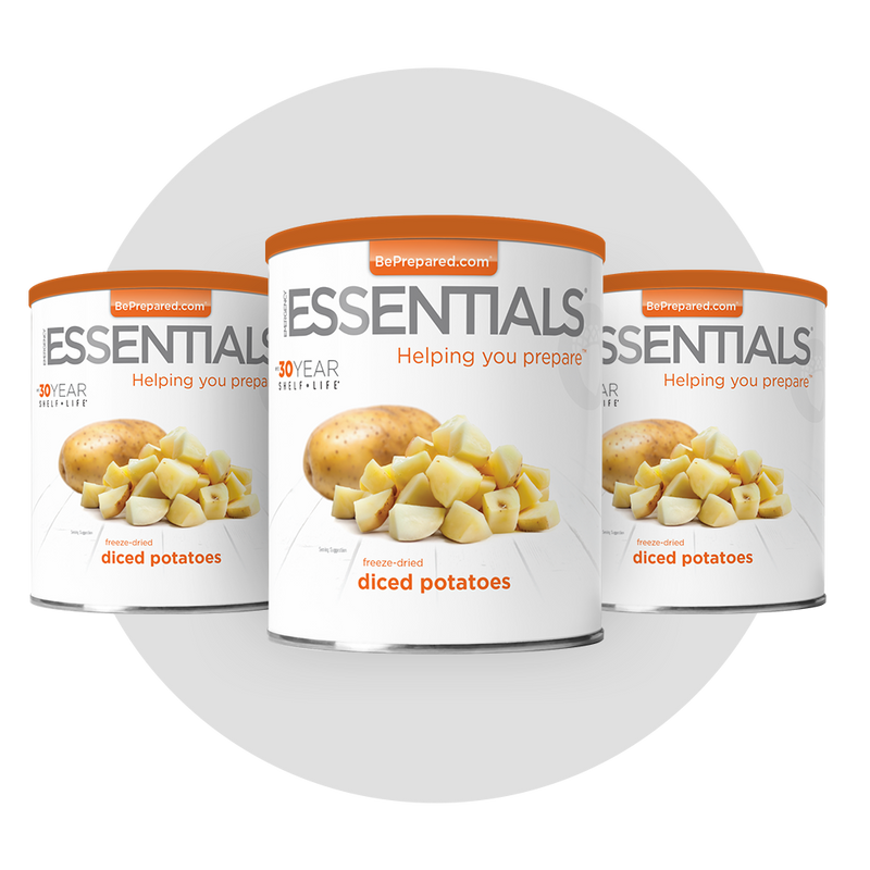 3 Pack of Freeze-Dried Diced Potatoes