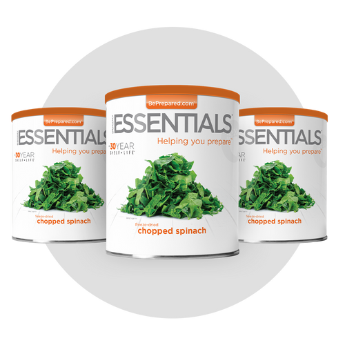3 Pack of Freeze-Dried Chopped Spinach