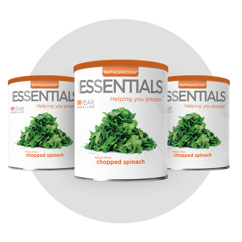 3 Pack of Freeze-Dried Chopped Spinach