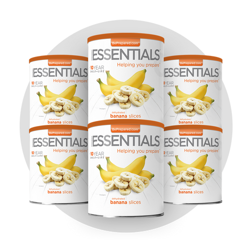 6 Pack of Dehydrated Banana Slices