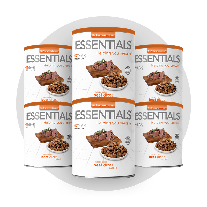 6 Pack of Freeze-Dried Beef Dices