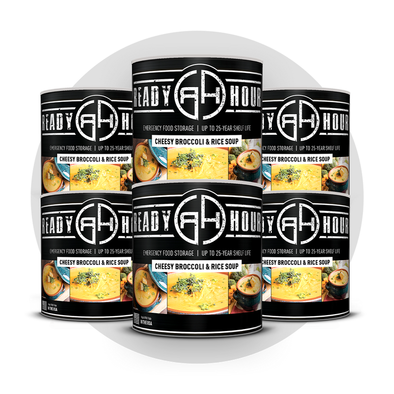 NEW - Ready Hour Cheesy Broccoli and Rice Soup #10 Can (23 servings)