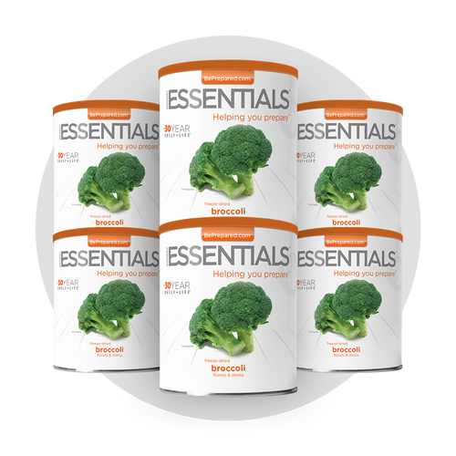 6 Pack of Freeze-Dried Broccoli