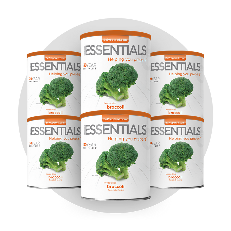 6 Pack of Freeze-Dried Broccoli