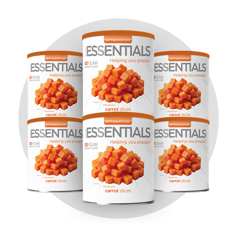 6 Pack of Dehydrated Carrots